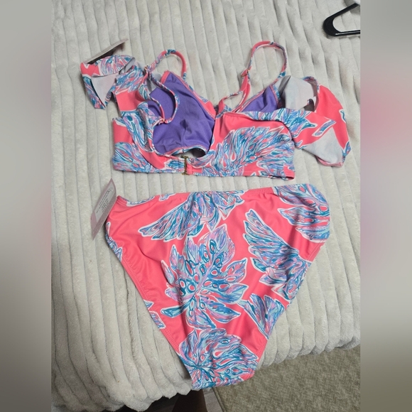 Giddy Up Glamour Bathing Suit Bikini NWT Cold Shoulder Top Sz S/M - Picture 7 of 9